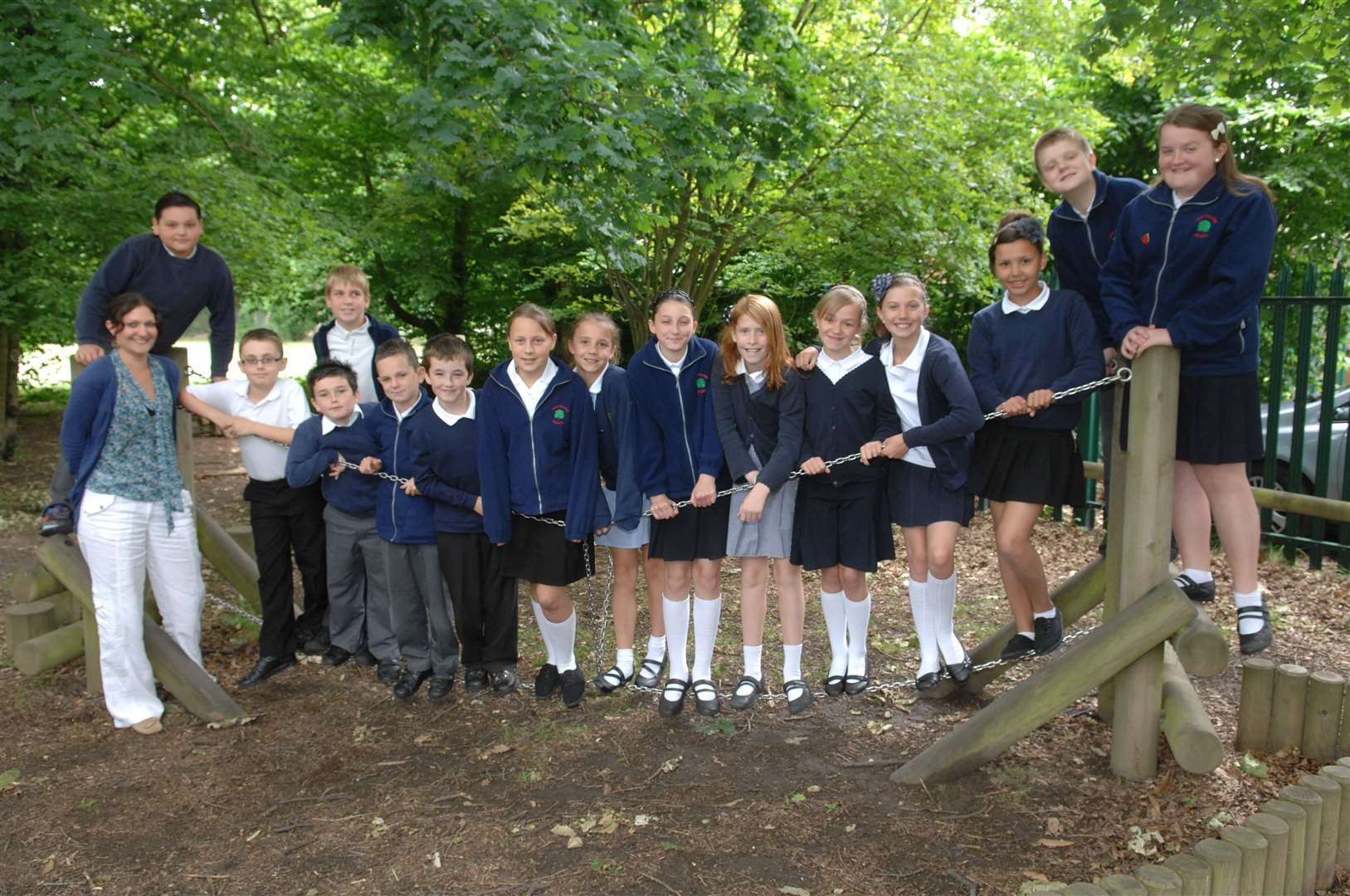 The Year 6 class in 2011 on the school's adventure trail. Picture: Nick Johnson