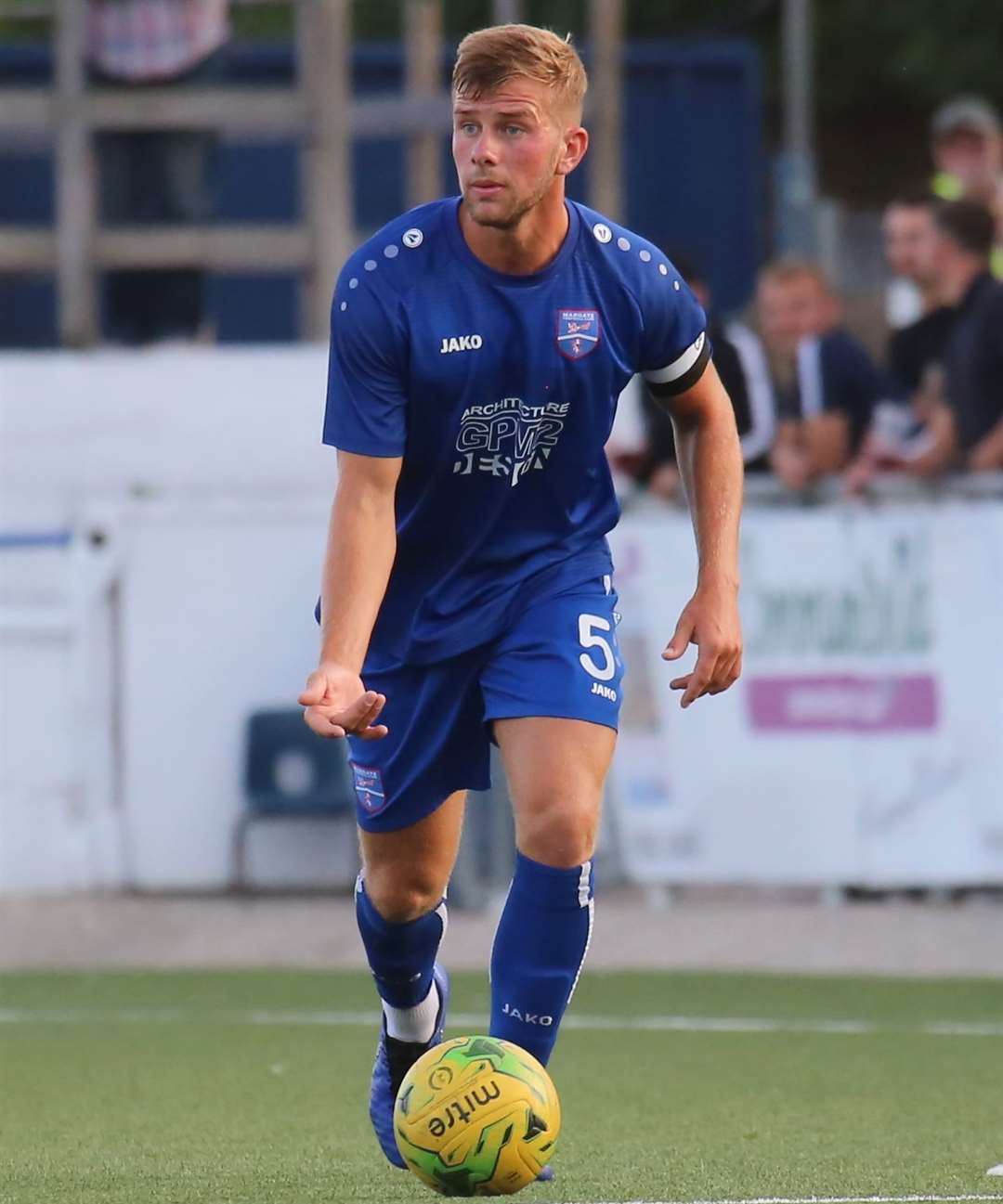 Margate's Ben Swift scored his side's first goal in their 4-2 win over Haringey on Saturday