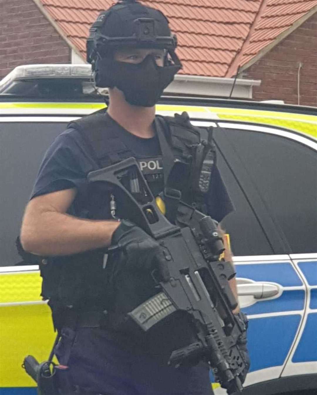 Armed police made the arrest in The Broadway, Minster