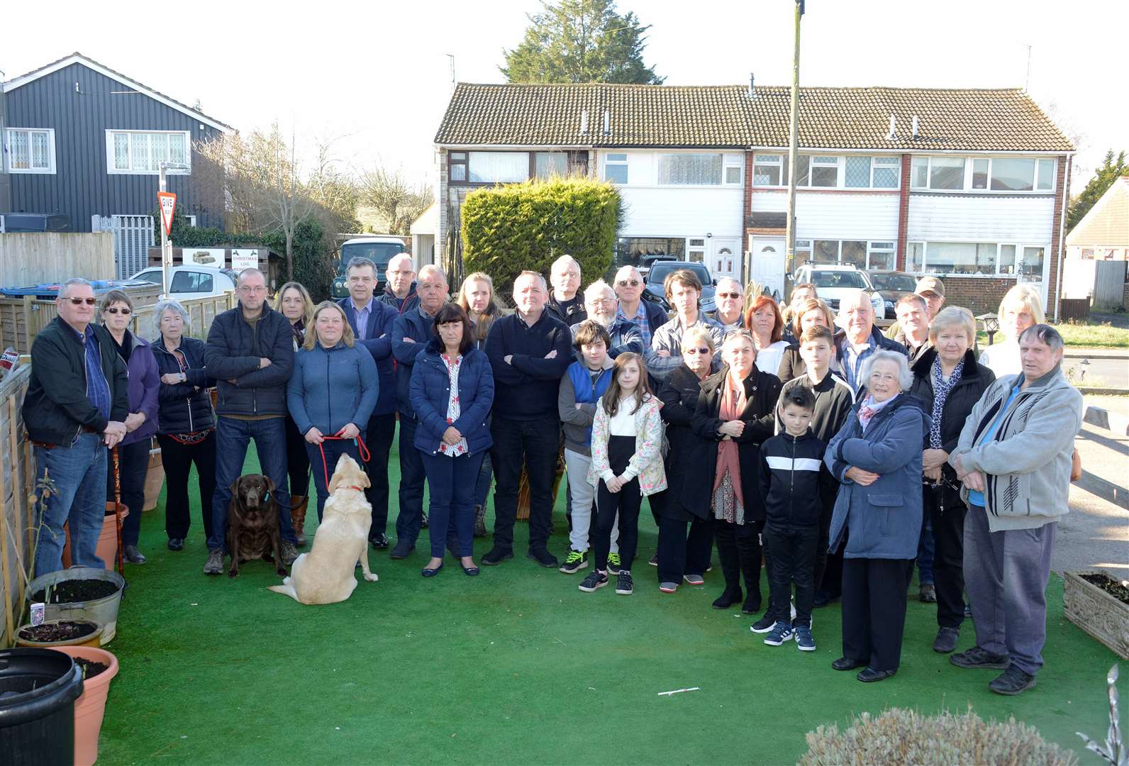 Kingsnorth residents, pictured here in 2019, have long campaigned against the development