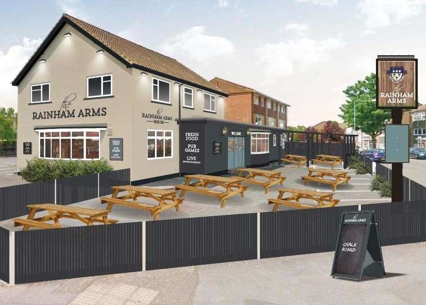 How the new-look Rainham Arms will look when finished