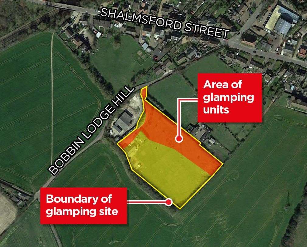The location of the planned new glamping site