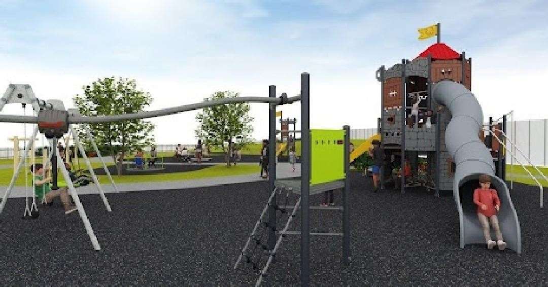 How the new play area will look in Cliftonville when the Viking Ship facilities are replaced. Picture: Thanet District Council