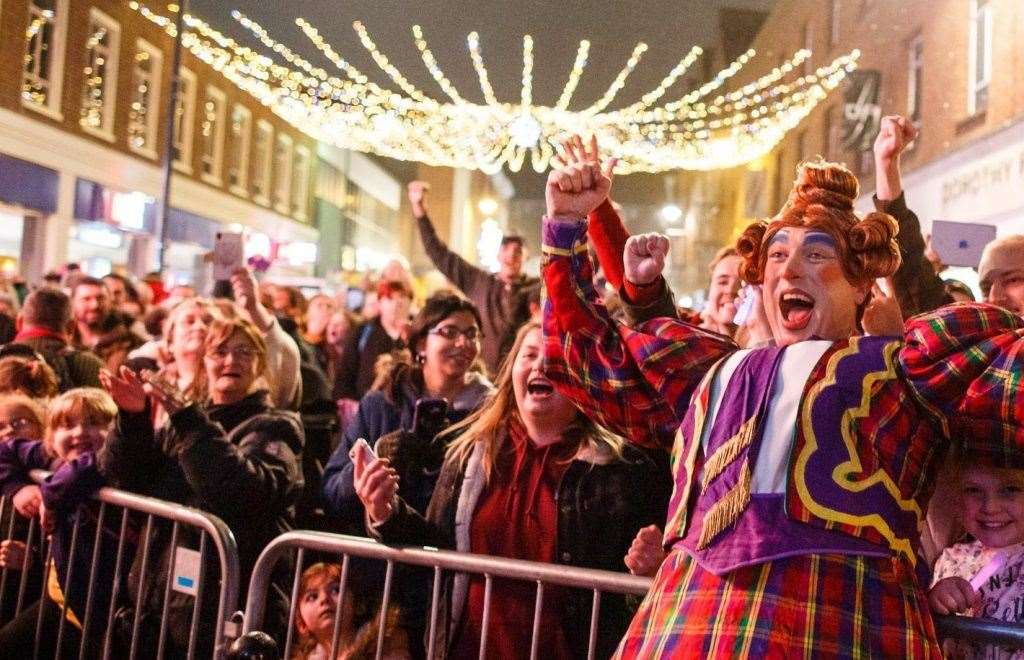 Crowds at a previous switch-on event in Canterbury. Picture: Canterbury BID
