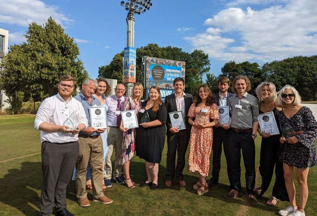 Winners from the KM at the Kent Press and Broadcast Awards
