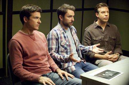 Horrible Bosses stars (left to right) Jason Bateman as Nick, Charlie Day as Dale and Jason Sudeikis as Kurt Buckman. Picture: PA Photo/Warner Bros. Pictures.