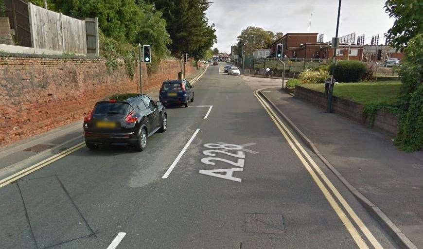 Roadworks by the junction of Frindsbury Road and Staton Road are causing delays. Picture: Google Maps (26706510)