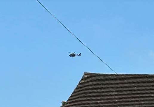 The police helicopter helped with the search. Picture: Emma Jane