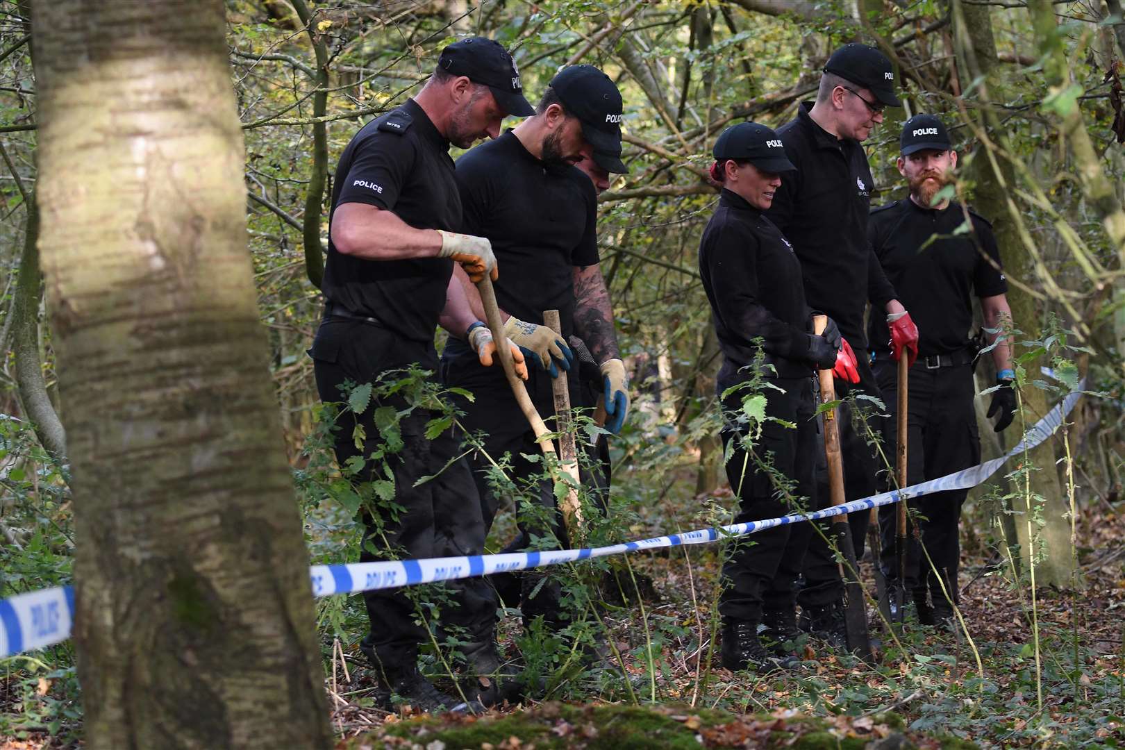 Police have searched hundreds of acres of woodland. Picture: Steve Finn