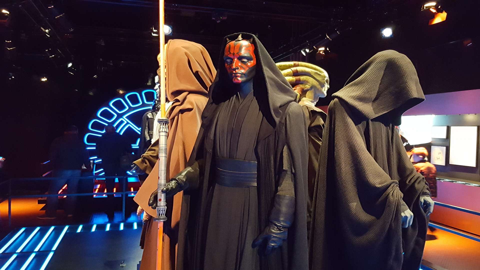 Ray Park's costume as Darth Maul at the Star Wars Identities exhibition