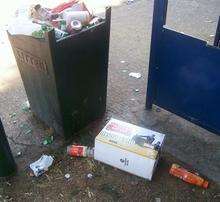 Bus stop in Vicarage Road Hoo used as a drinking den