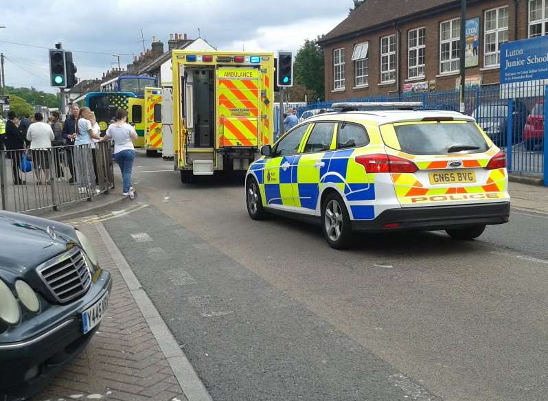 Emergency services at the scene. Picture: @veggieguy1978