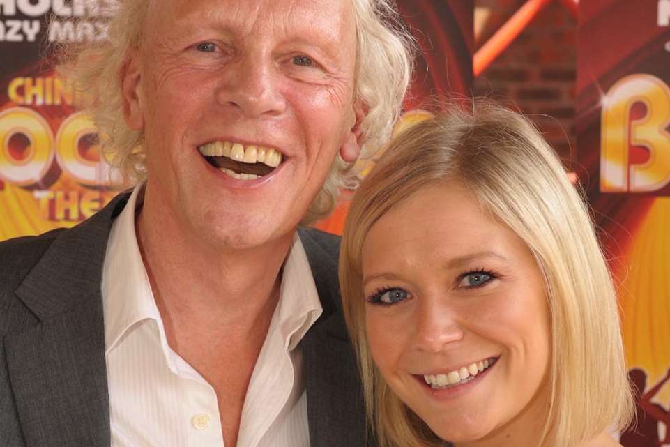 Paul Nicholas and Suzanne Shaw at the launch of Blockbuster at the Orchard Theatre