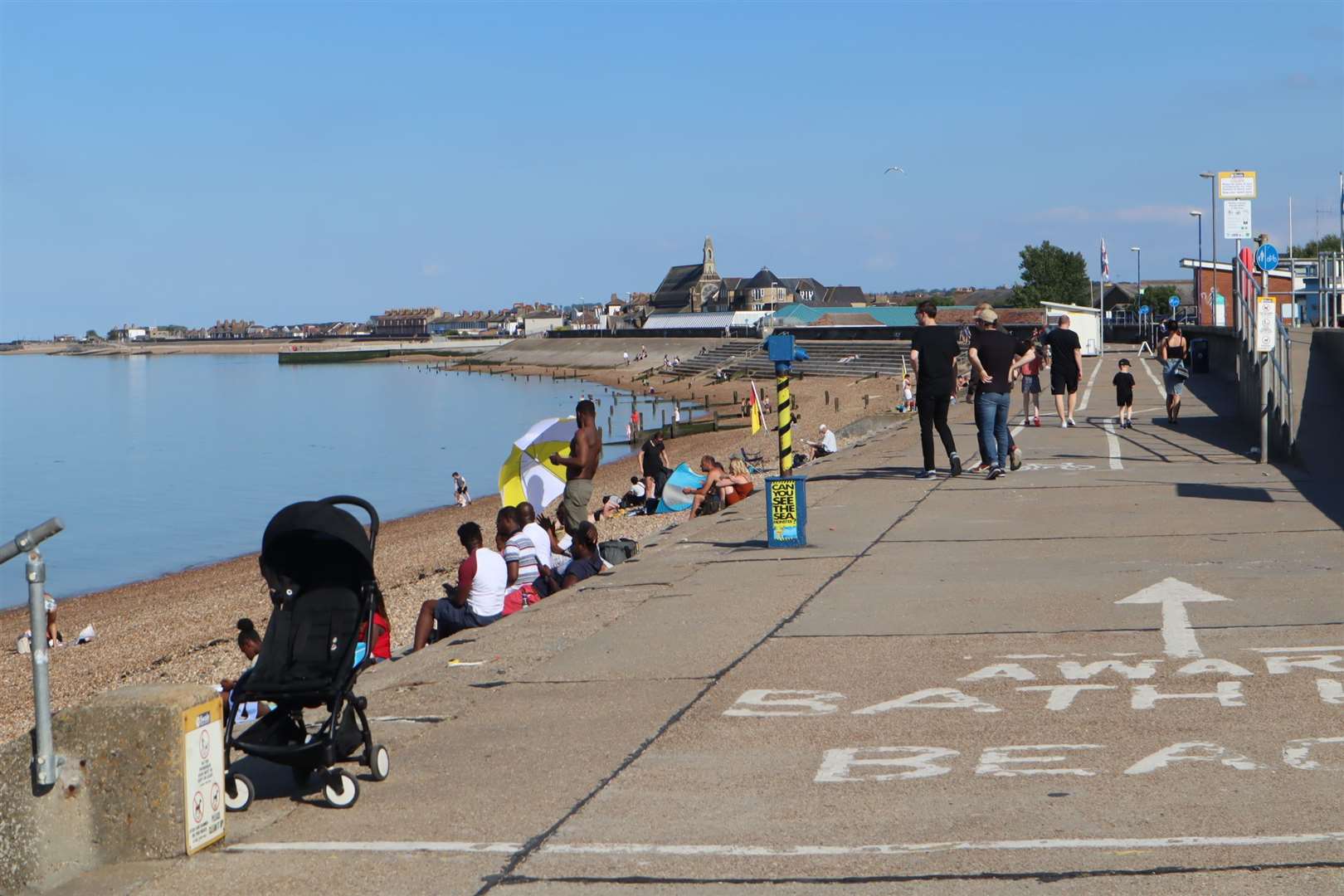 Sheerness bathing beach and promenade