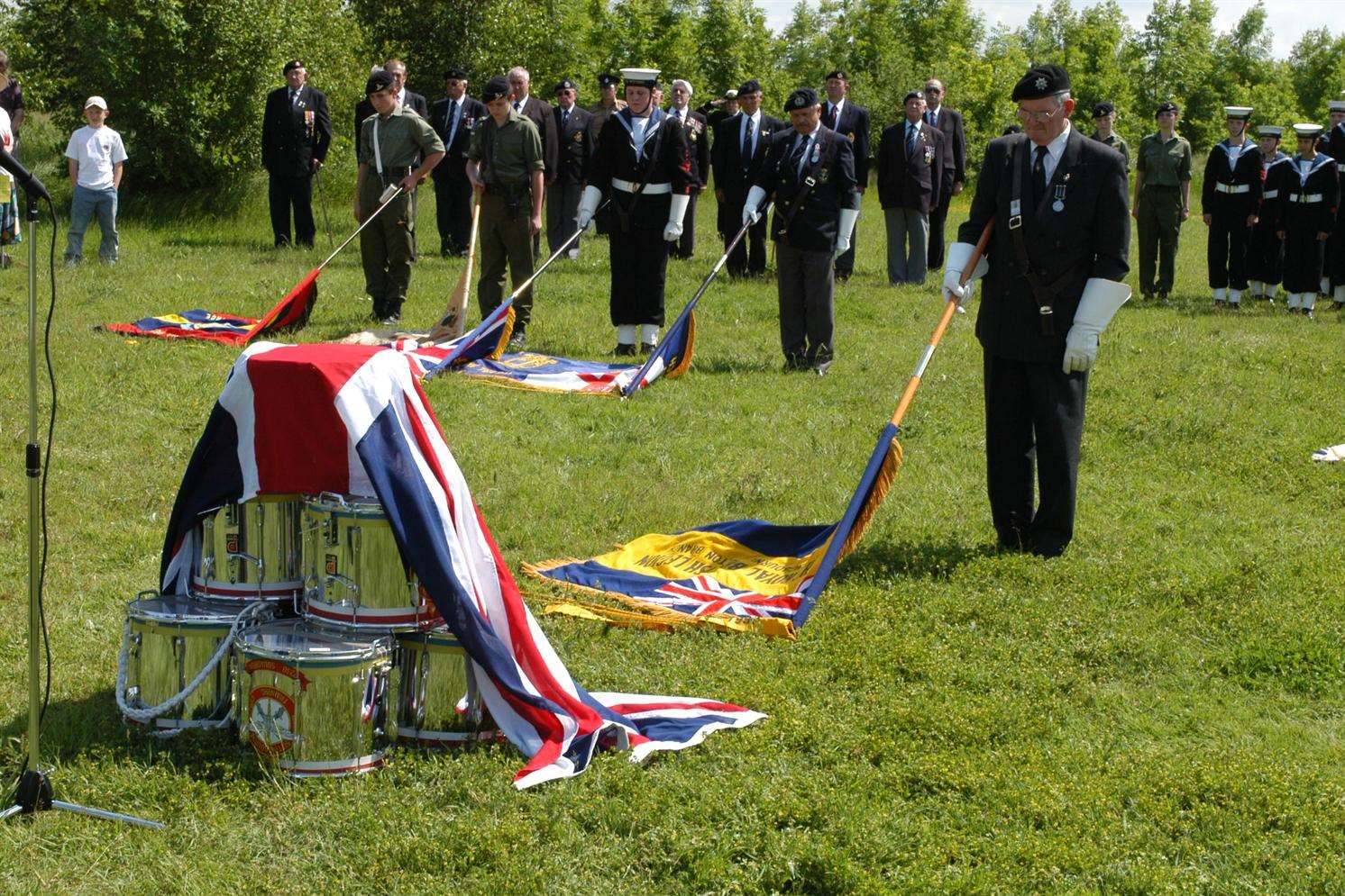 When no church was available for a service, a temporary alter would traditionally be constructed from the regiment's drums
