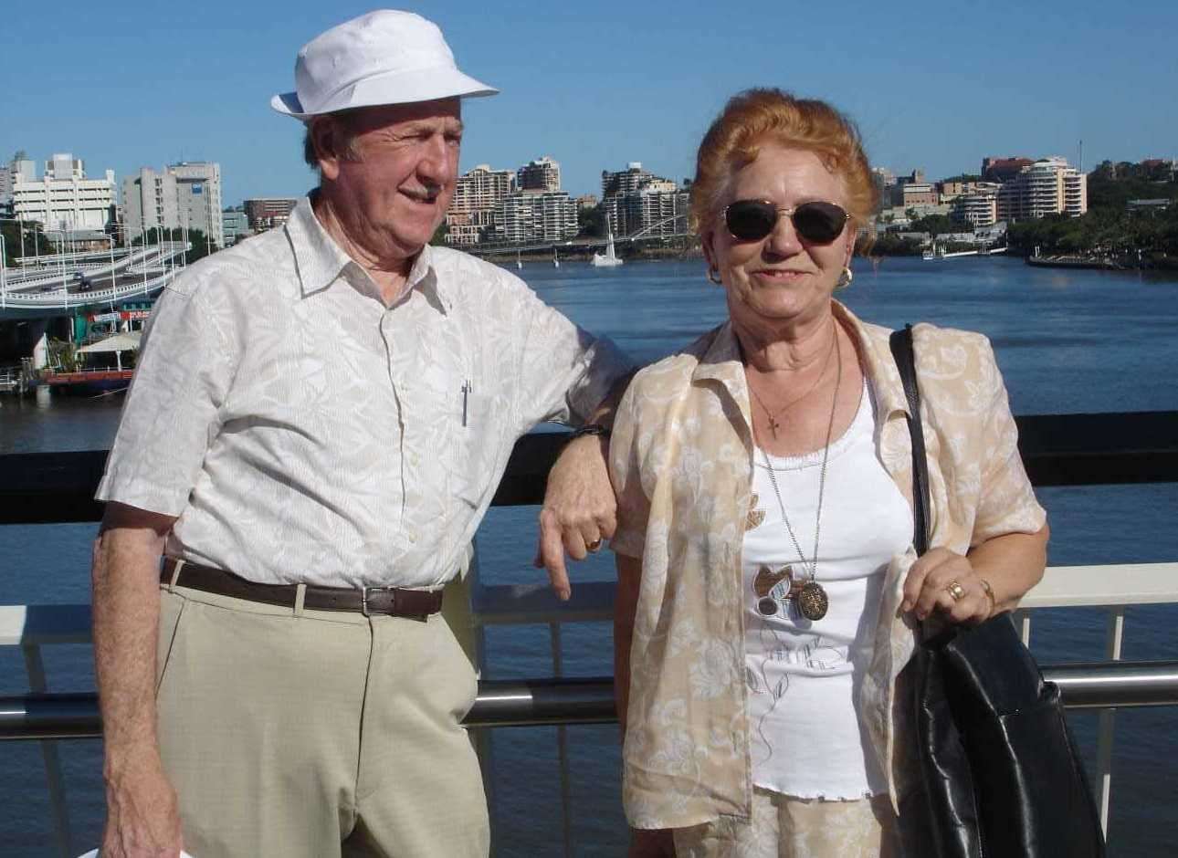 Geoff and Betty Cloke on a trip together in Melbourne in 2005