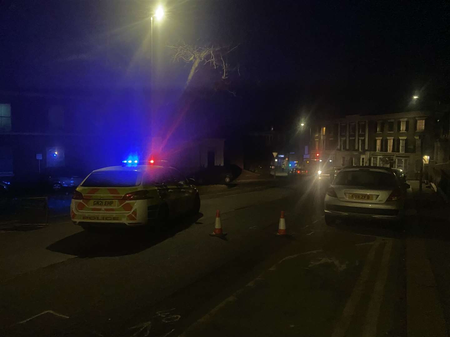 Emergency services attended the scene in Dover last night