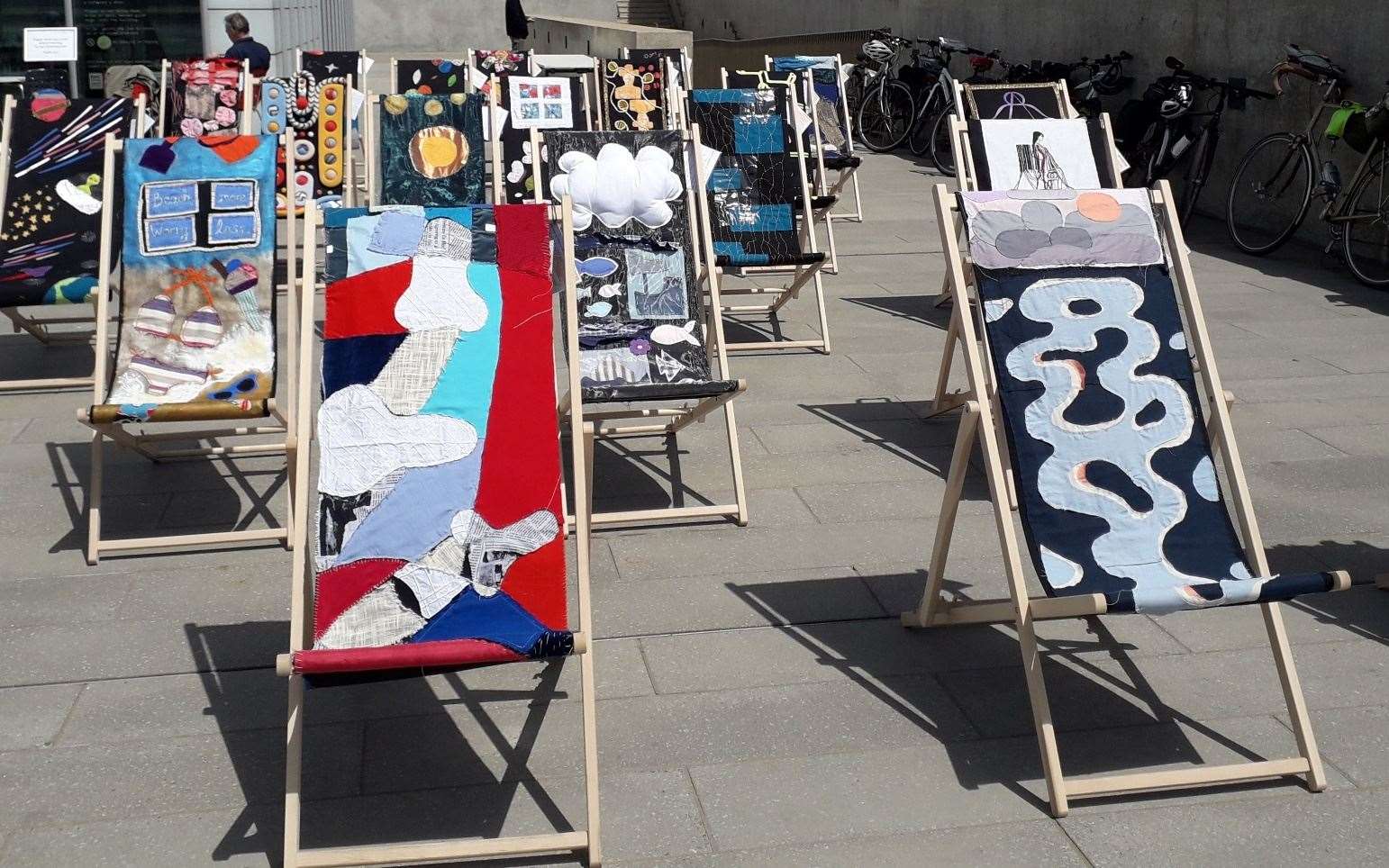 The deckchairs on display. Picture: East Kent Schools Together