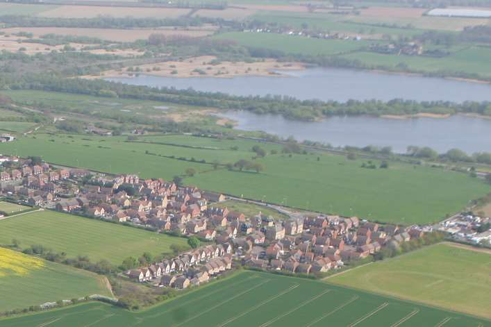 Homes will be built on the green fields opposite the current estate