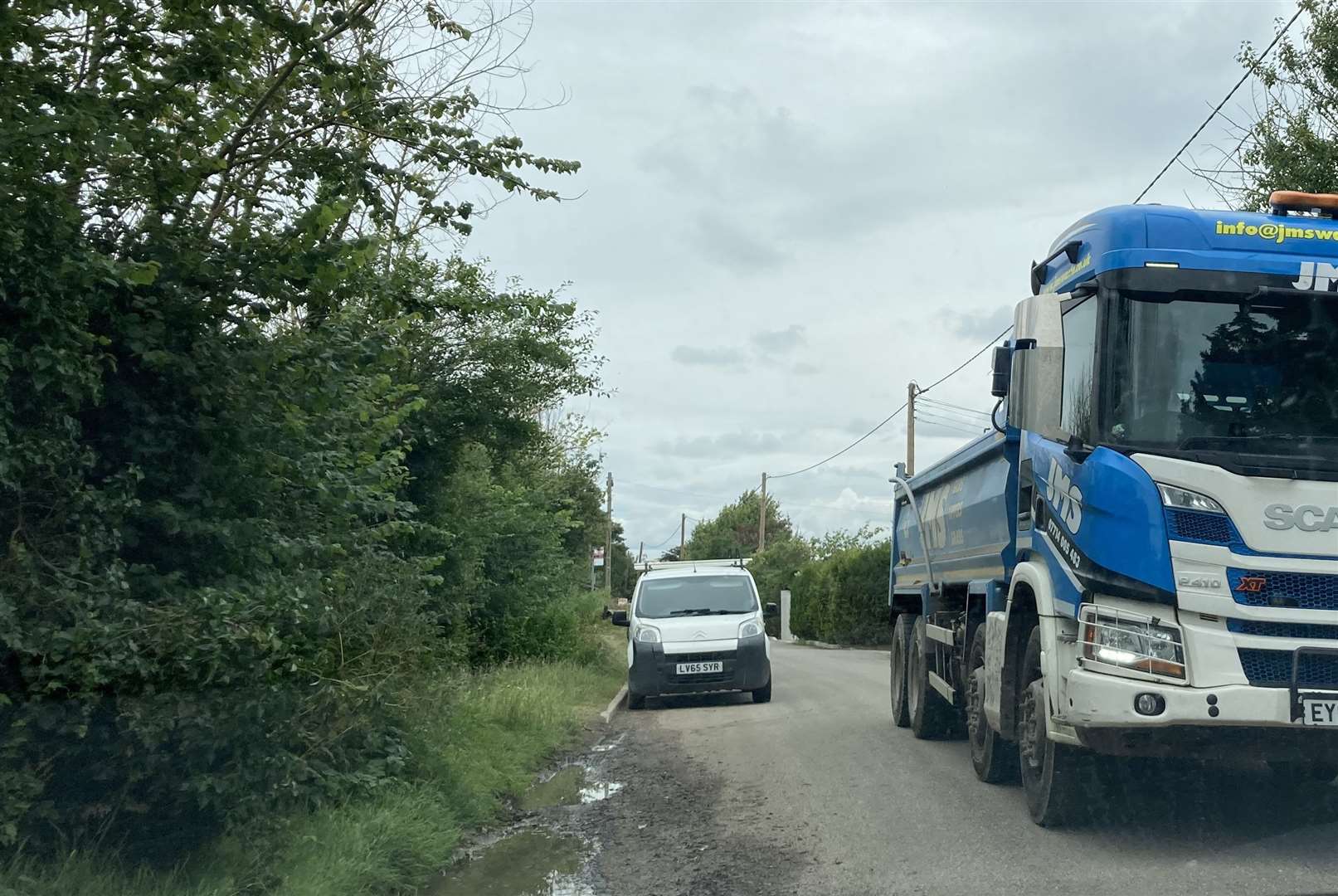 Residents are complaining about large tipper lorries using Warden Road at Eastchurch