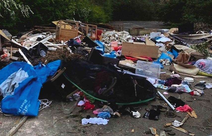 Waste dumped in Longhill Avenue, Chatham. Picture: Medway Council