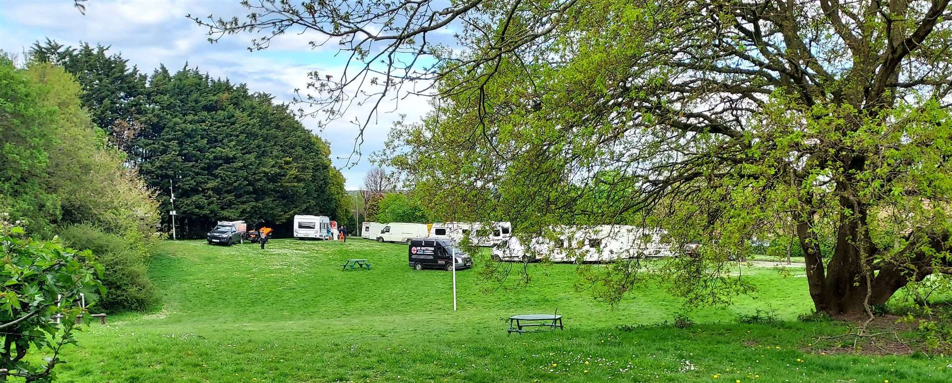 Caravans have been spotted parked up off Oxley Shaw Lane