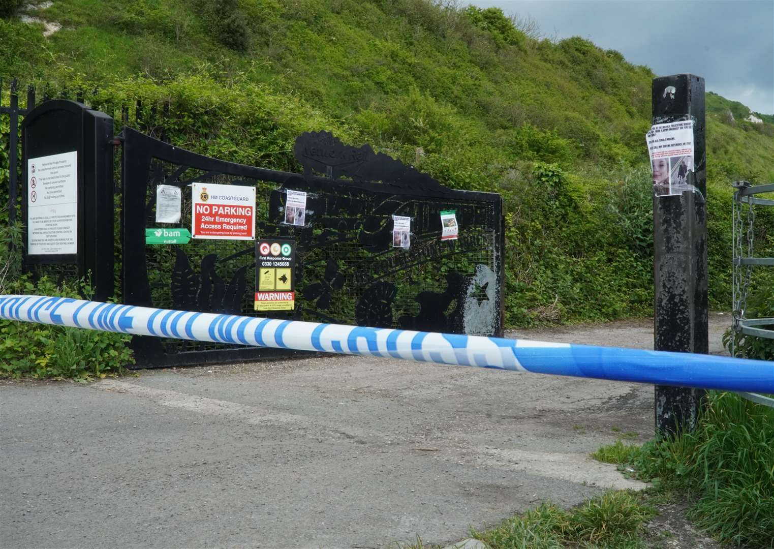 Police are at the Warren in Folkestone, following the discovery of a body. Picture: Gabriel Morris KMTV