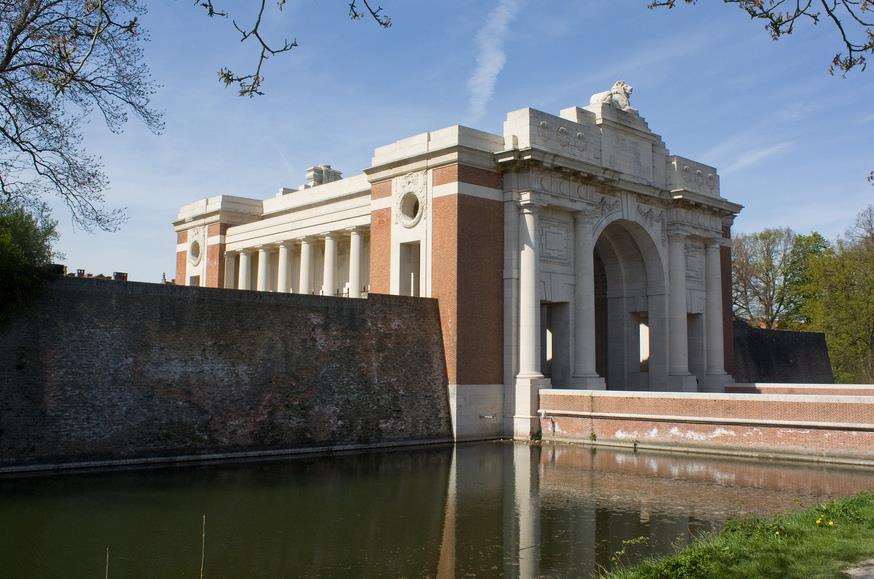 The Menin Gate in Ypres where the walk will begin