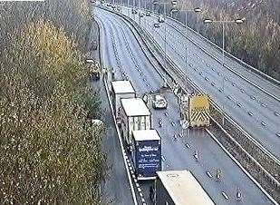 The scene of the accident. Picture: Highways England