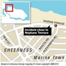 Map locator of Sheerness siege location