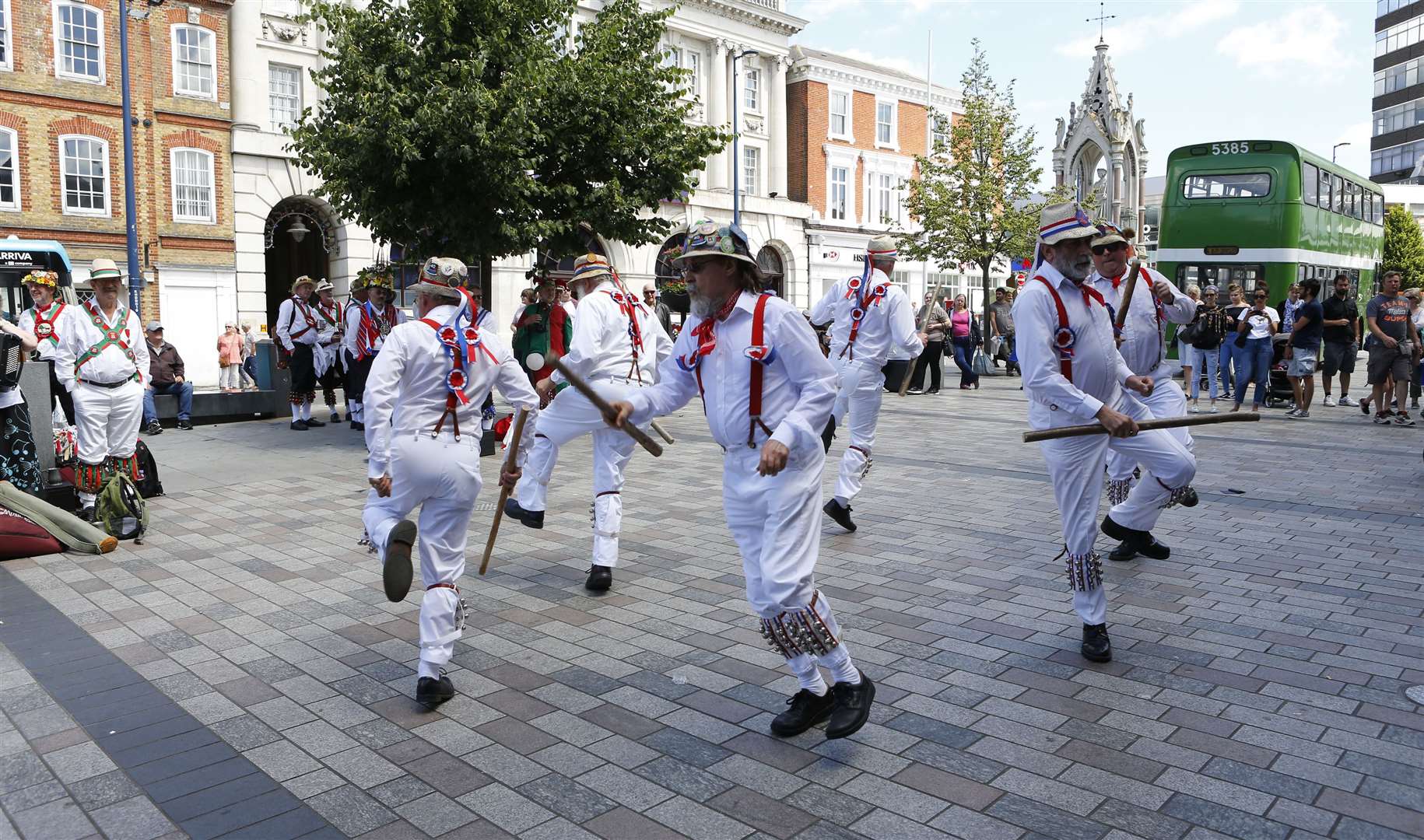 The Hartley Morris Men performed in Jubilee Square, Maidstone for their 65th anniversary