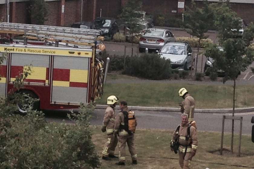 Crews in the grounds of Wallis Place in Maidstone. Picture by Tony Coomes