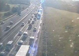 Tailbacks on the M25. Picture: Highways England