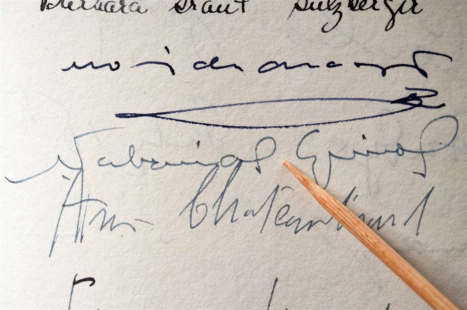 Chartwell visitors' book with a mystery signature Picture: John Millar