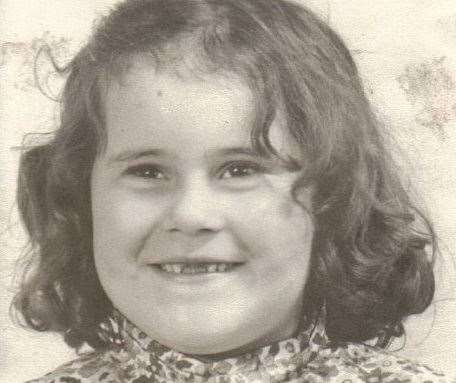 Sharon Gibbons when she started at Temple Hill Primary School in 1967
