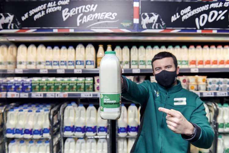 At the start of this year Morrisons said milk will have best before stickers instead of use by dates. Picture: Morrisons/PA.