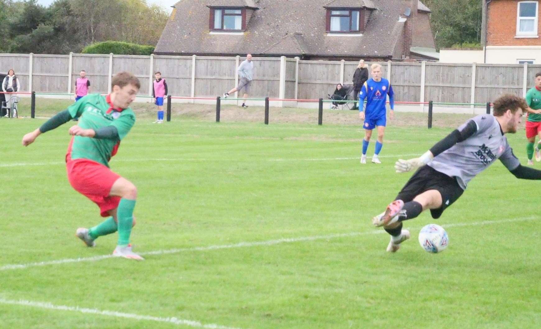 Lydd beat Hollands & Blair in the FA Vase last weekend. Picture: John Botten