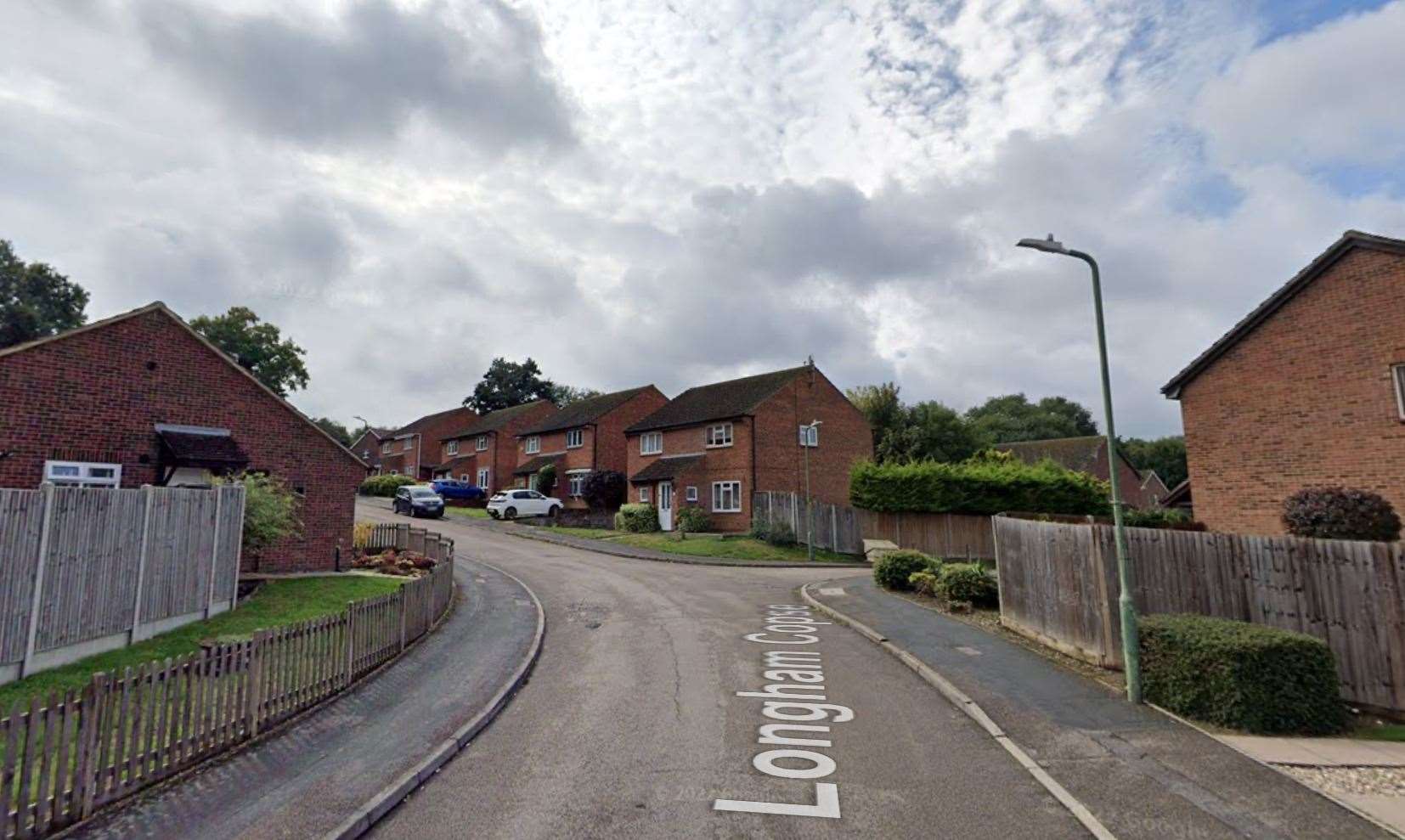 Houses along Longham Copse in Downswood, Maidstone, were targeted. Picture: Google