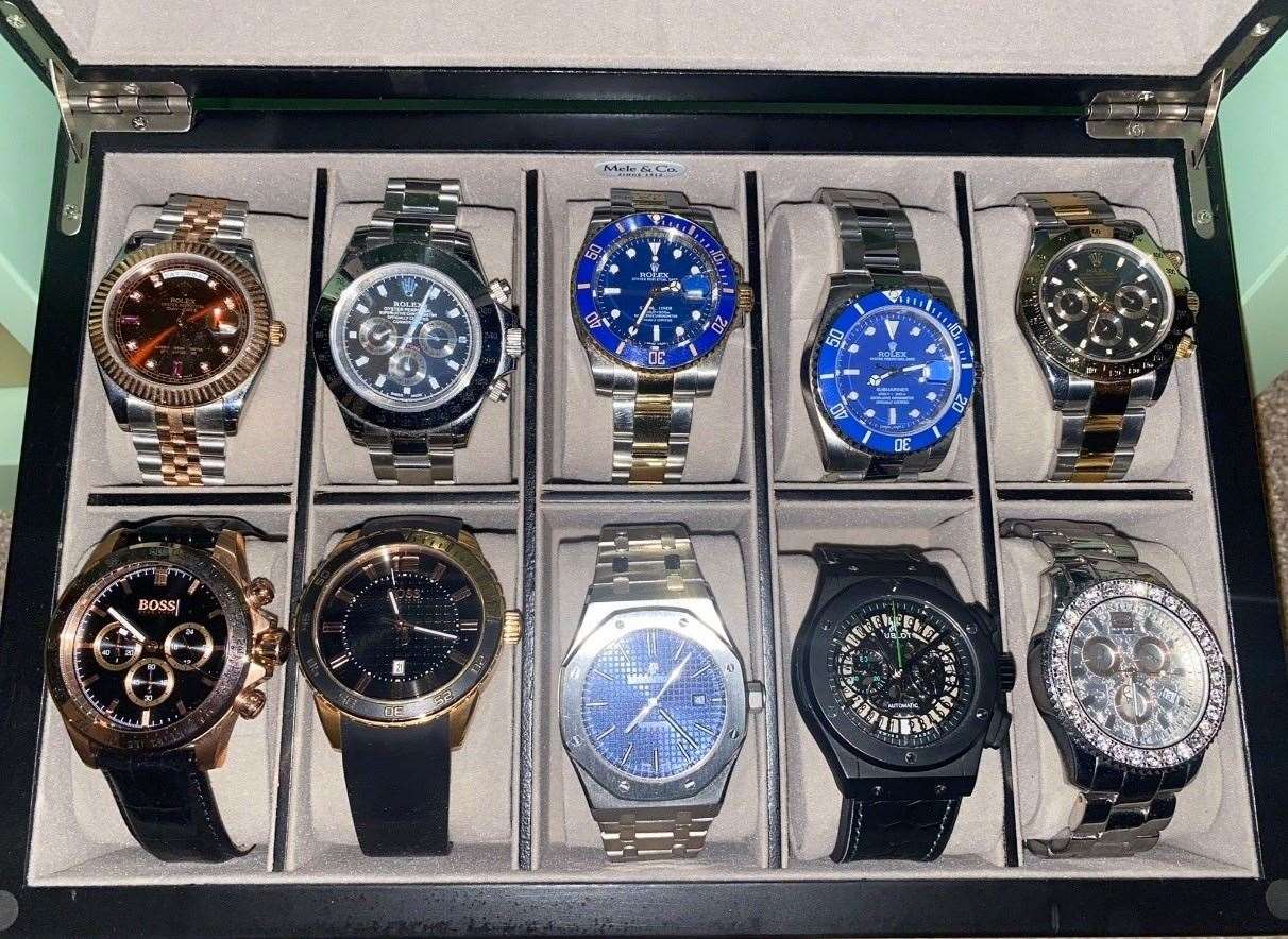 Some of the watches reported stolen following the Broadstairs burglary. Picture: Kent Police