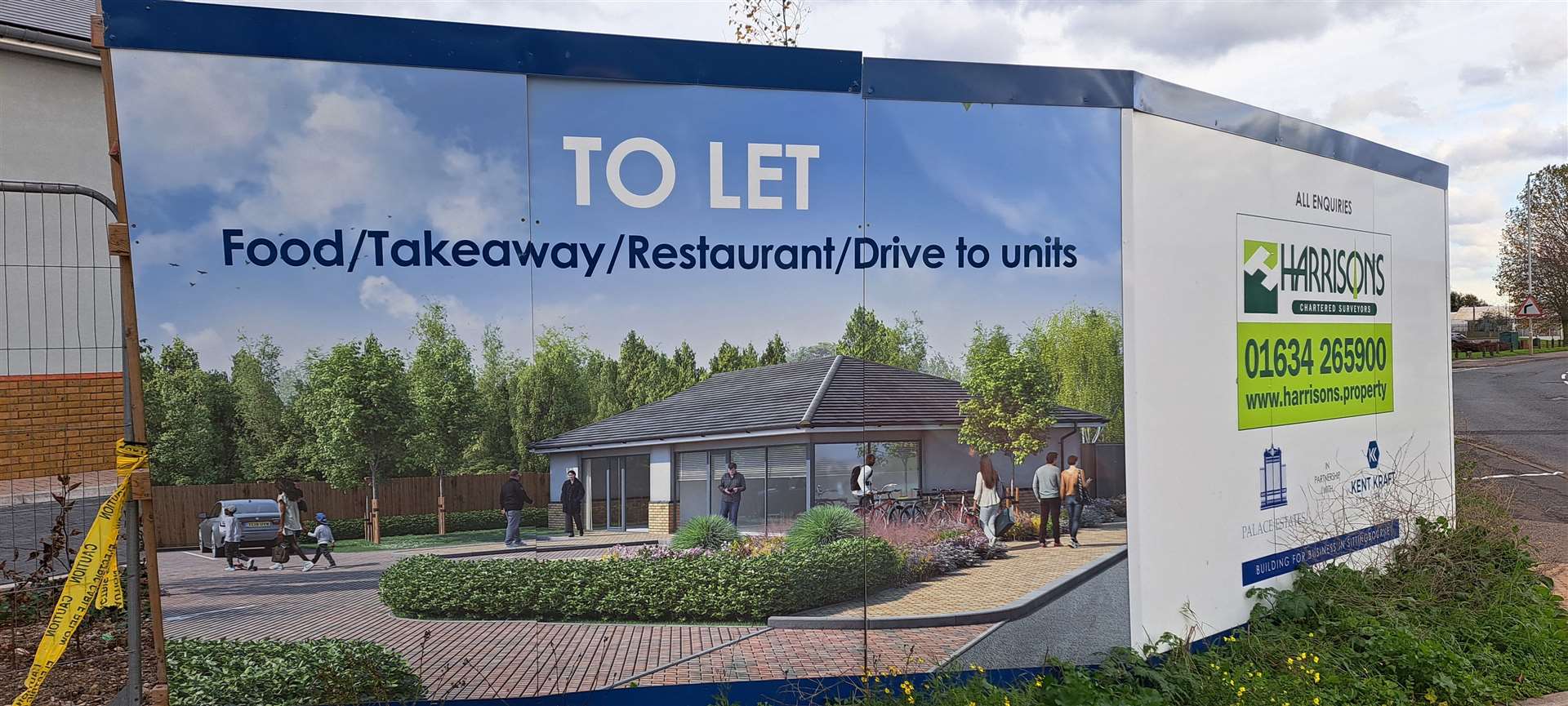 The takeaway units up for let behind the new Greggs' drive-thru. Picture: Megan Carr