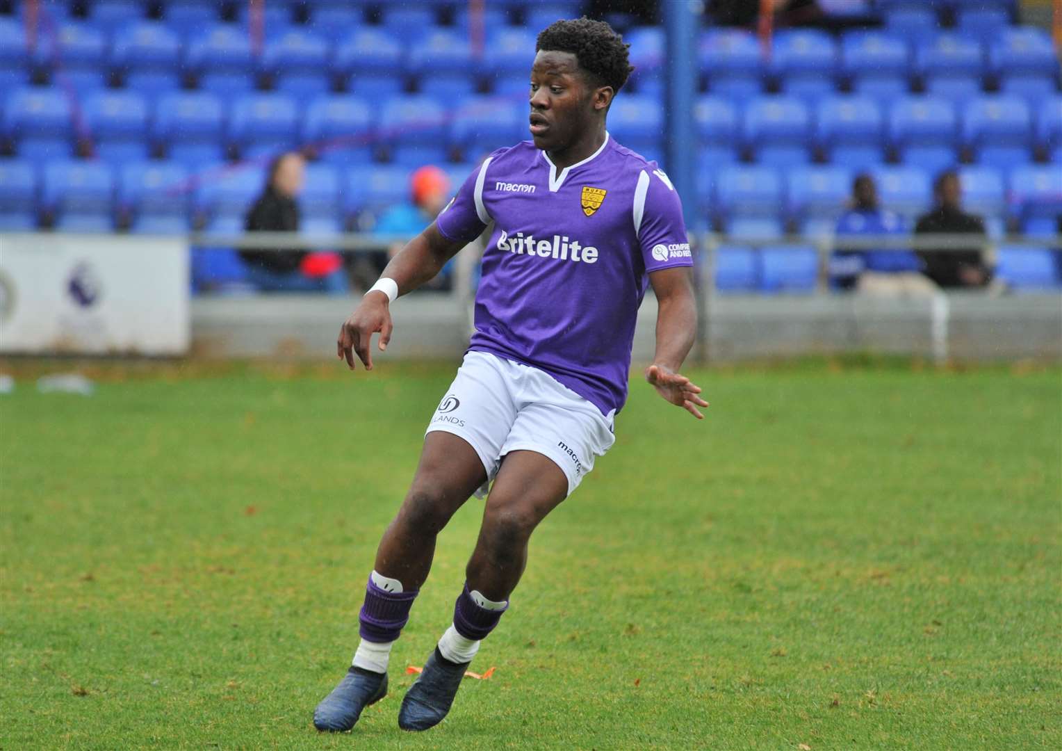 Former Maidstone and Ebbsfleet striker Norman Wabo is on trial with Gillingham Picture: Steve Terrell