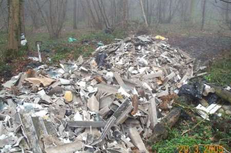 The waste in woodland off Admiral’s Wood Road at Bicknor