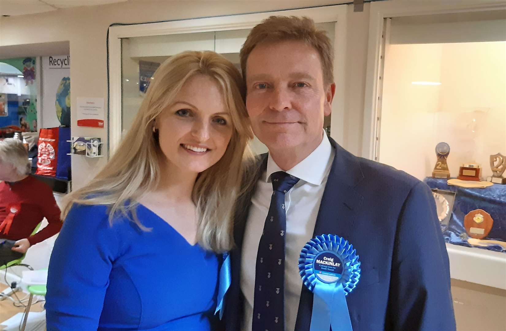 Craig Mackinlay is here at the count with wife Kati - and he's felling confident for a win