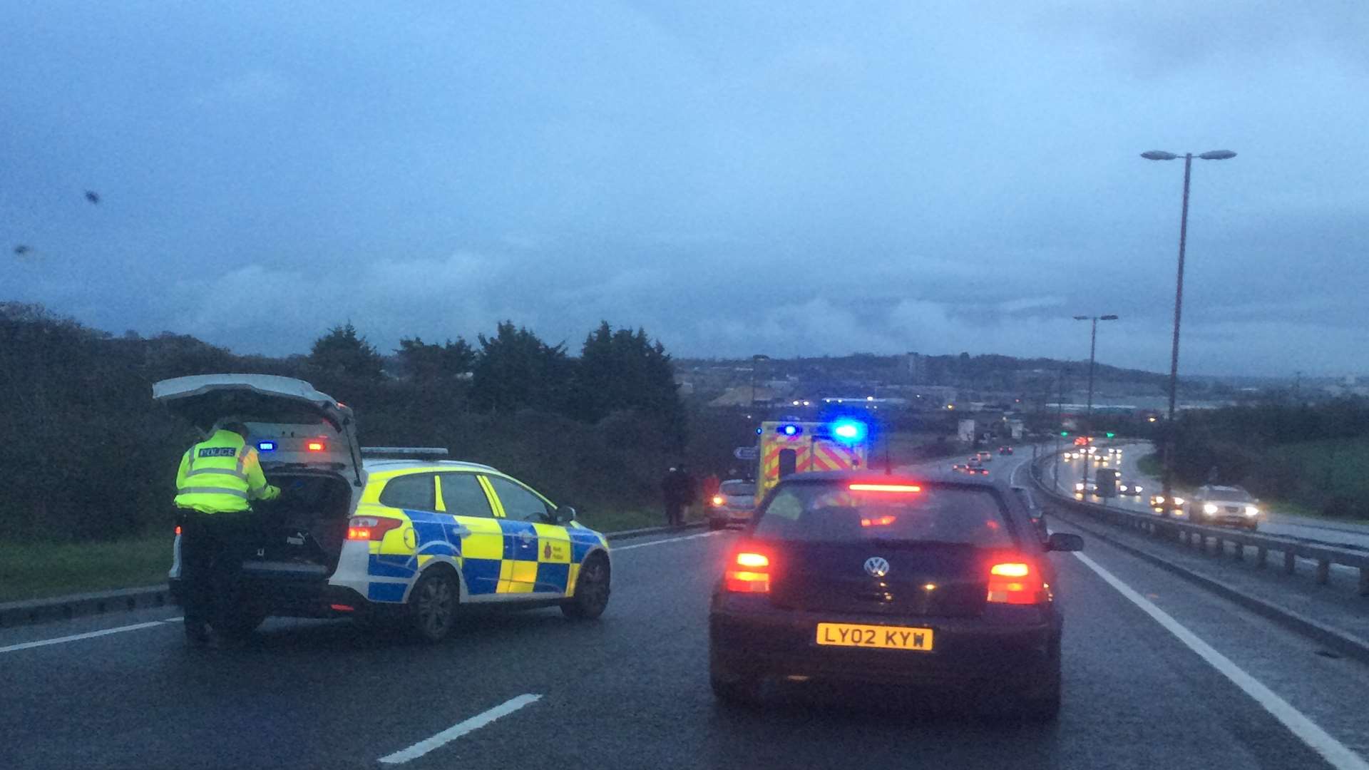 Emergency services attend crash on Berwick Way