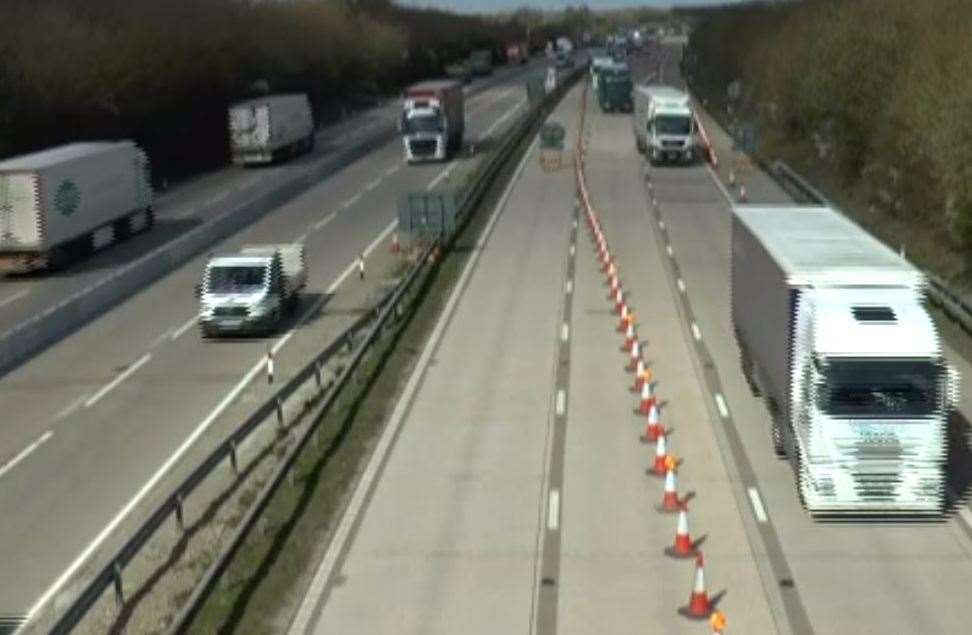The contraflow system, dubbed Operation Brock, on the M20