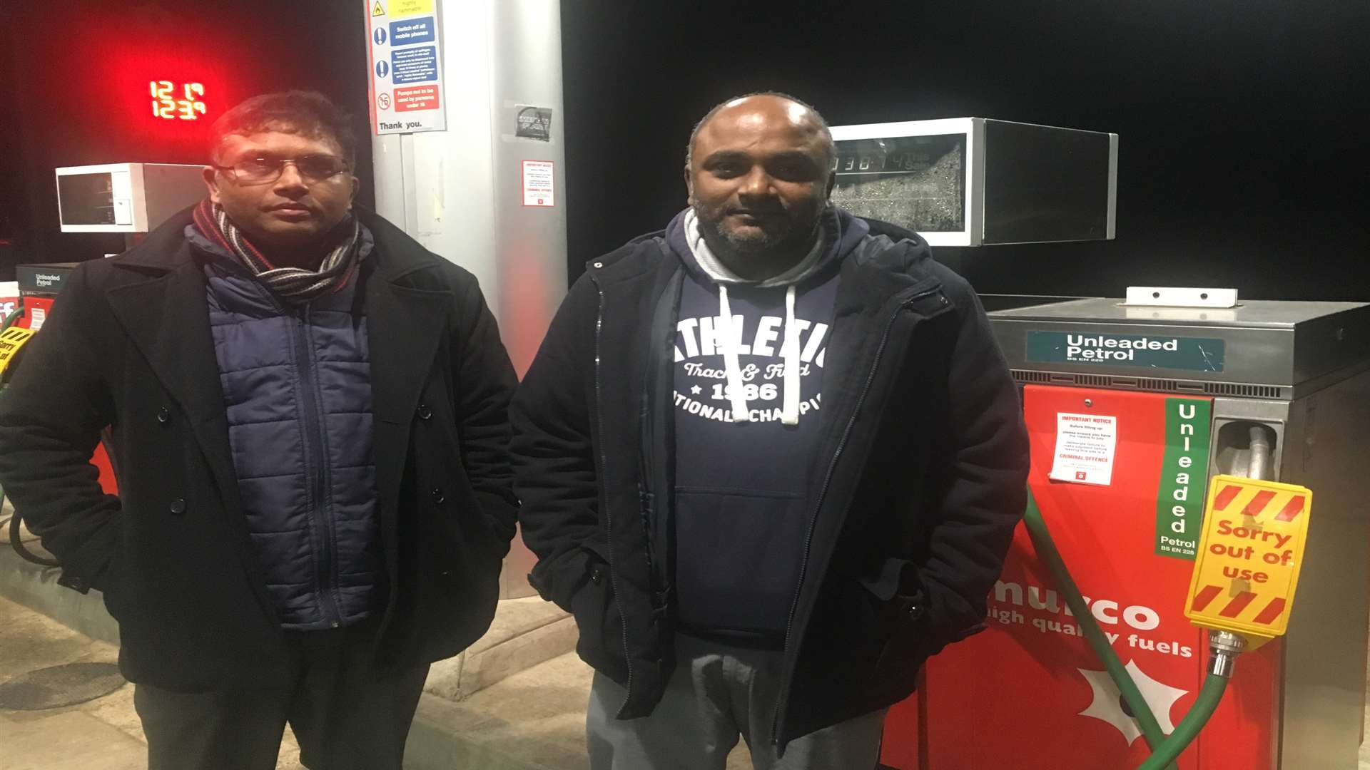 Murlay and Nirmalan Nadrajah, owners of the Murco petrol station in Sutton Valence