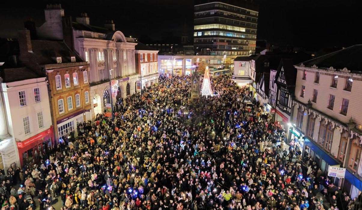 Join the crowds for the Maidstone Christmas lights switch-on tonight. Picture: Visit Maidstone