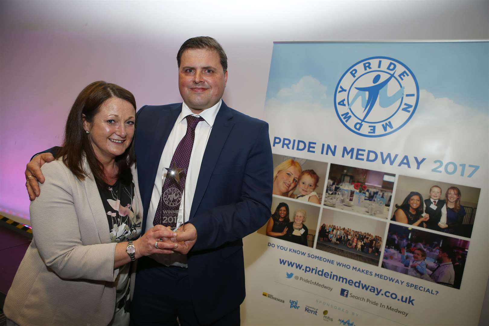 Pride in Medway Awards 2017 winners Liz and Darren Shaw from One Big Family - Helping the Homeless.