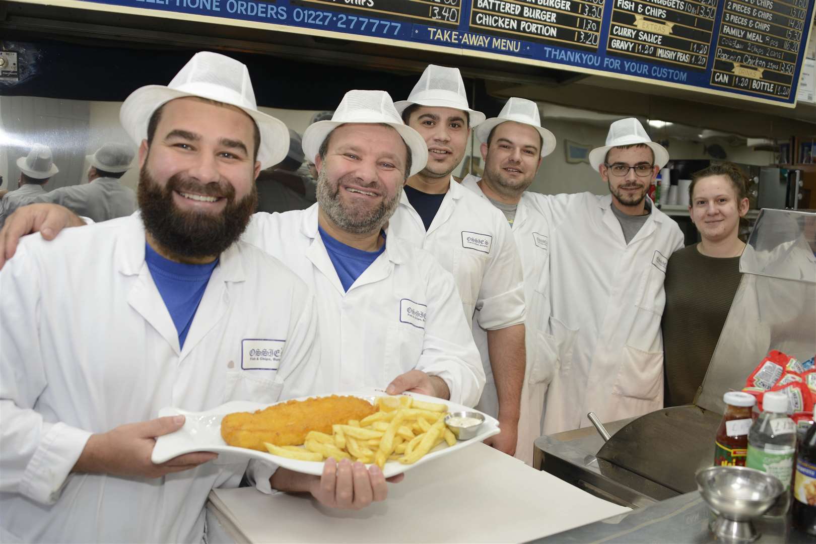 Staff at Ossie's Fish Bar, which took first plaice in our poll