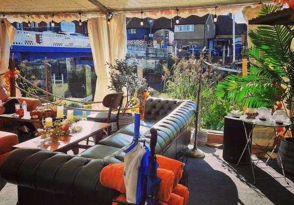 The Quayside Bar and Grill overlooks the Stour in Sandwich. Photo: Quayside Bar and Grill